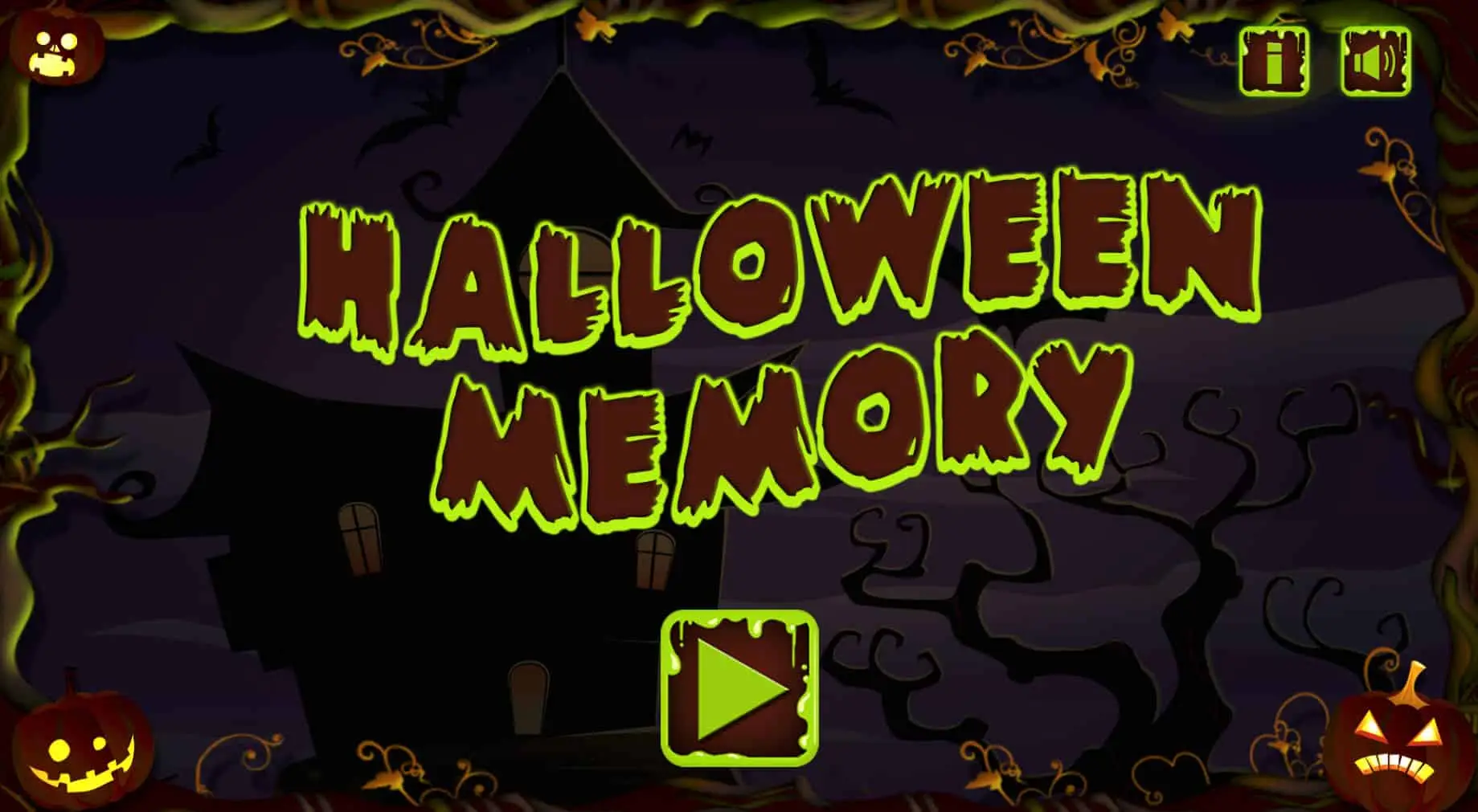 لعبة Halloween Memory لعبة ذاكرة الهالوين لعبة سرعة بديهة